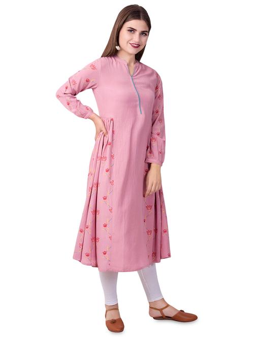 floral printed flared kurta - 16567291 - Very Small Image - 1