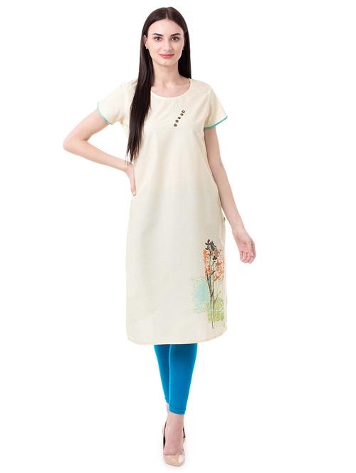 printed straight kurta - 16567295 - Very Small Image - 1