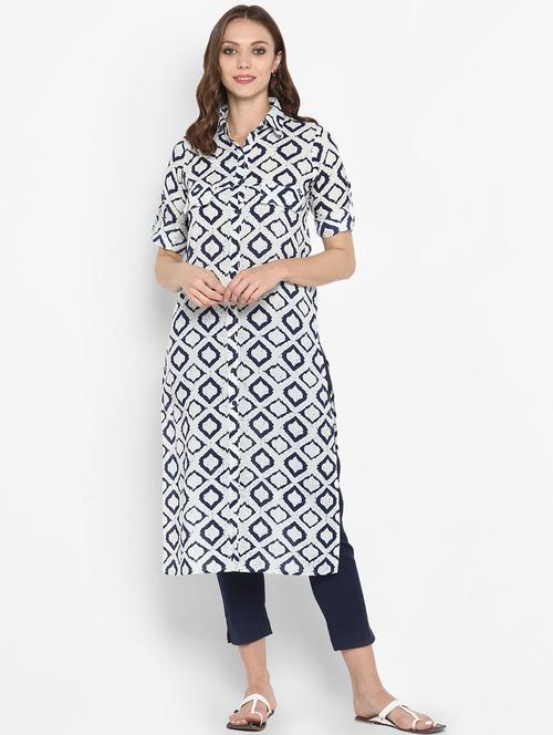 printed straight kurta - 16568686 - Very Small Image - 1