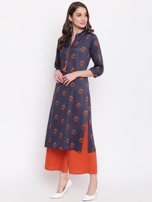 floral kurta palazzo set - 16569550 - Very Small Image - 1