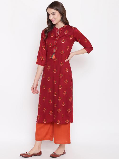 floral kurta palazzo set - 16569551 - Very Small Image - 1