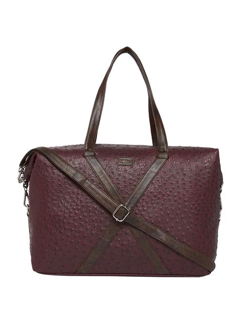 maroon leatherette (pu) handbag - 16570253 - Very Small Image - 1