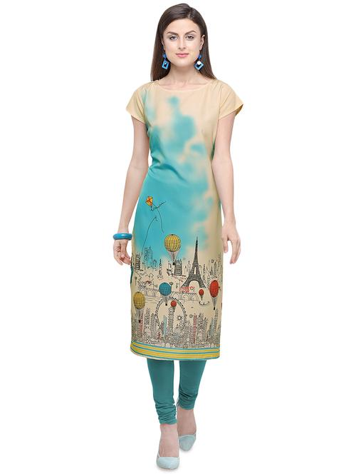 conversational straight kurta - 16570324 - Very Small Image - 1