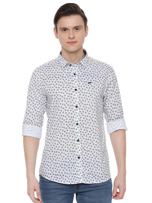 white printed casual shirt - 16570770 - Very Small Image - 1
