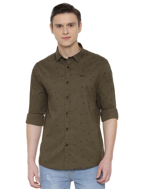 brown printed casual shirt - 16570774 - Very Small Image - 1