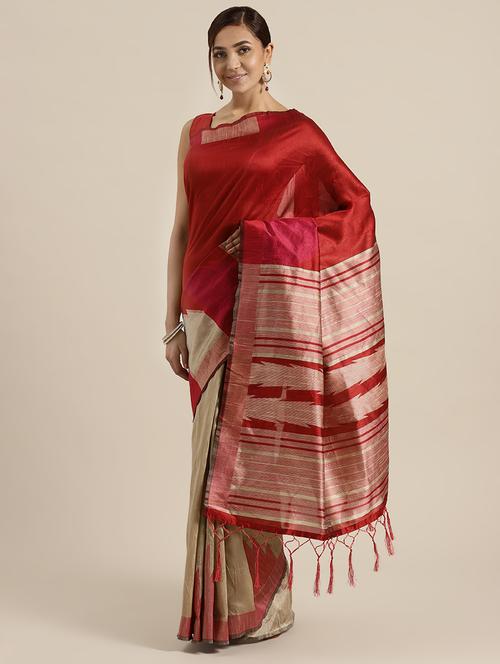 geometric printed saree with blouse - 16571733 - Very Small Image - 1