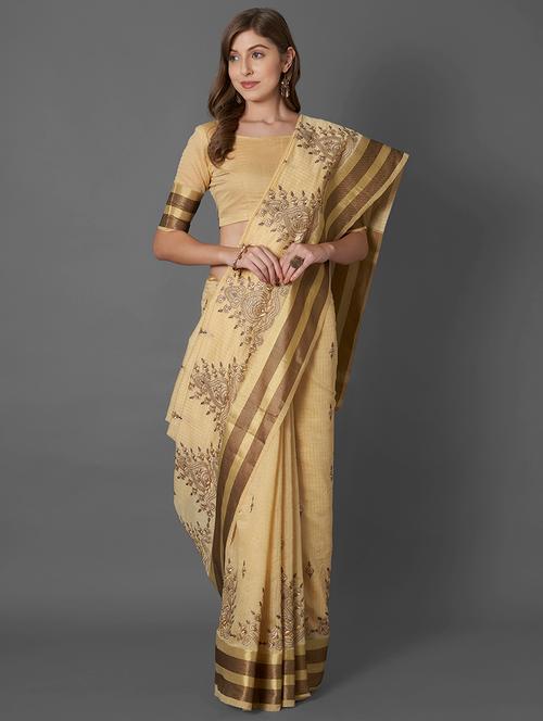 pastel self design saree with blouse - 16571769 - Very Small Image - 1