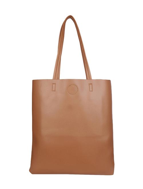tan leatherette (pu) regular tote - 16572551 - Very Small Image - 1