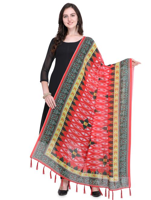 ikat printed dupatta - 16572960 - Very Small Image - 1