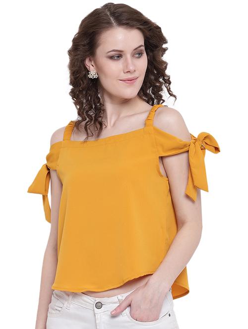 cold shoulder solid top - 16573941 - Very Small Image - 1