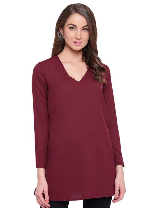 long sleeved solid tunic - 16574030 - Very Small Image - 1
