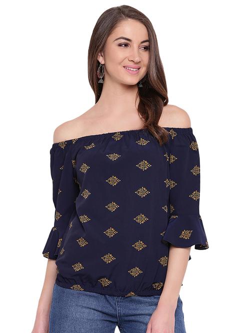 women's straight off shoulder top - 16574034 - Very Small Image - 1
