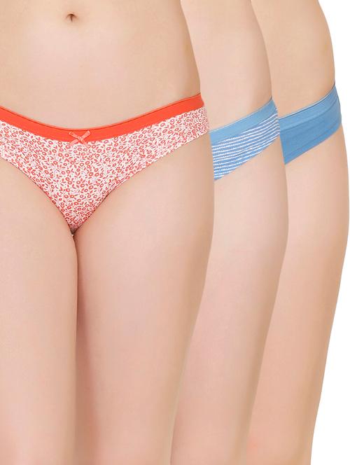 set of 3 printed bikini panty - 16574140 - Very Small Image - 1