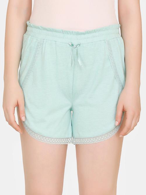 lace detail curved hem shorts - 16574334 - Very Small Image - 1