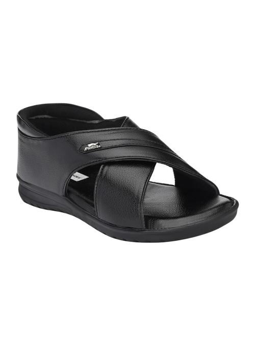 bucik black leatherette slip on sandals - 16574836 - Very Small Image - 1