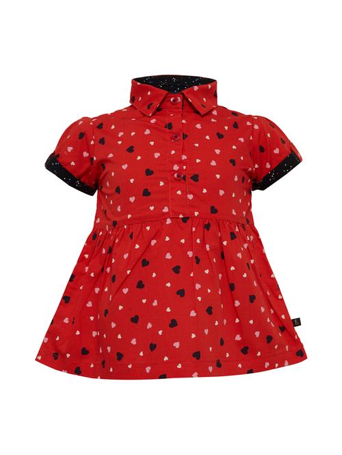 red cotton frock - 16575165 - Very Small Image - 1