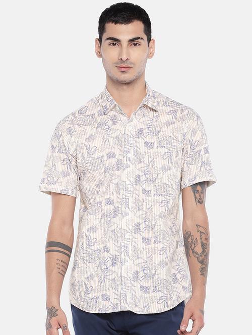 pink linen printed casual shirt - 16575509 - Very Small Image - 1