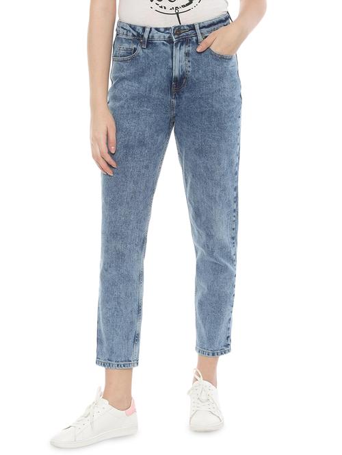 high rise acid washed jeans - 16577141 - Very Small Image - 1