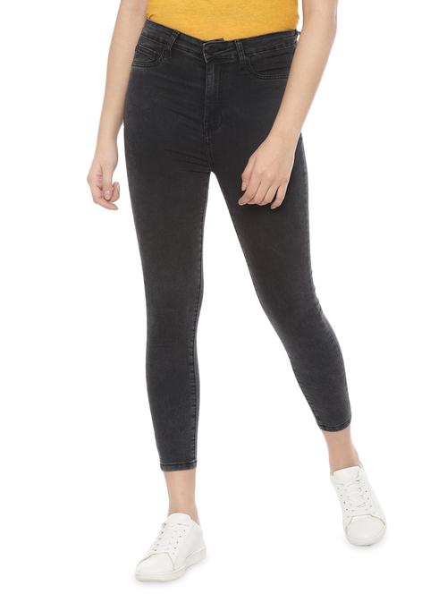 high rise solid jeans - 16577142 - Very Small Image - 1