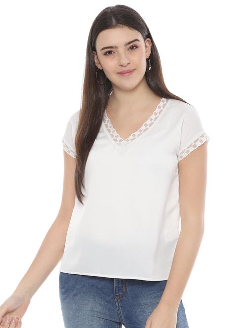 lace detail solid top - 16577176 - Very Small Image - 1