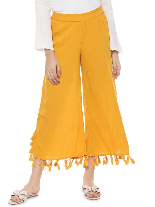 tassel embellished wide leg trouser - 16577235 - Very Small Image - 1