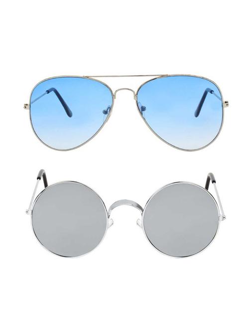 royalmede set of 2 aviator & round sunglasses - 16578055 - Very Small Image - 1