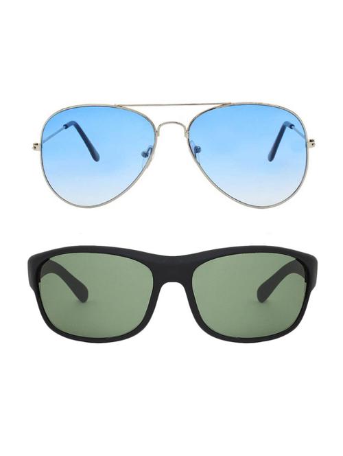 royalmede set of 2 aviator & wrap around sunglasses - 16578057 - Very Small Image - 1