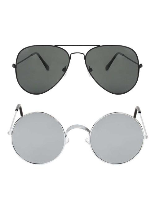royalmede set of 2 aviator & round sunglasses - 16578089 - Very Small Image - 1
