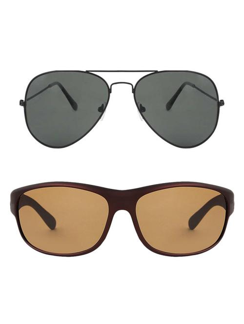 royalmede set of 2 aviator & wrap around sunglasses - 16578093 - Very Small Image - 1