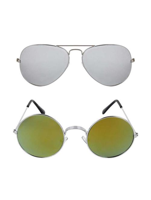 royalmede set of 2 aviator & round sunglasses - 16578117 - Very Small Image - 1