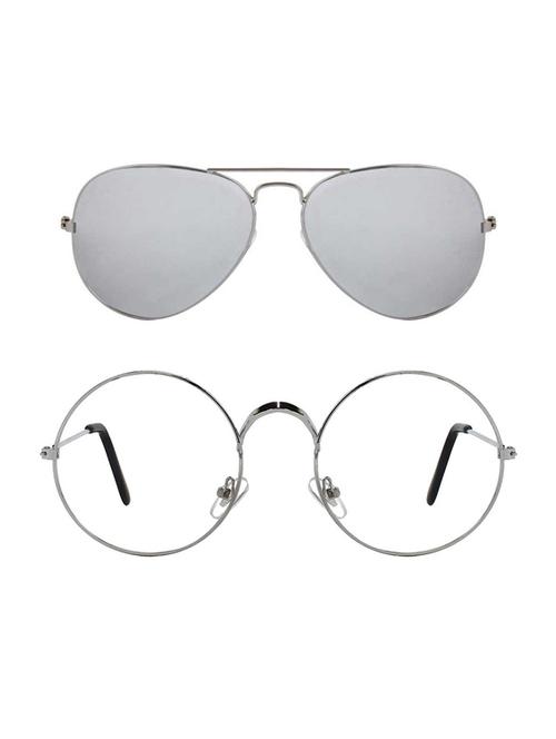 royalmede set of 2 aviator & round sunglasses - 16578128 - Very Small Image - 1