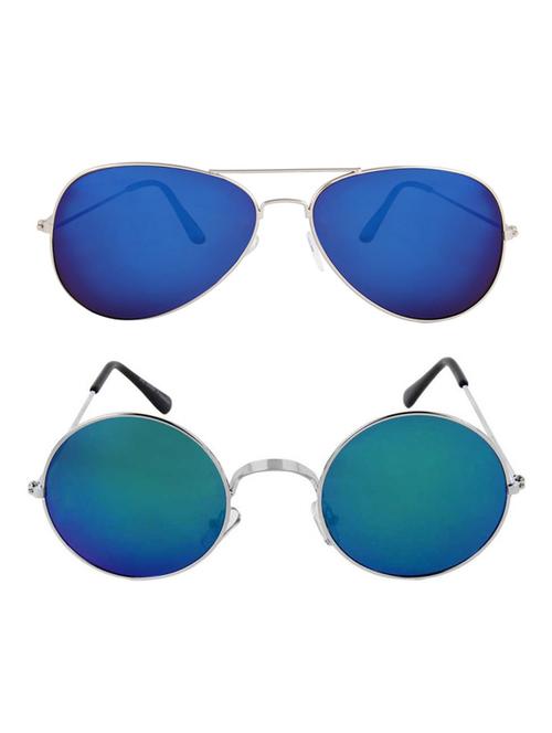 royalmede set of 2 aviator & round sunglasses - 16578142 - Very Small Image - 1