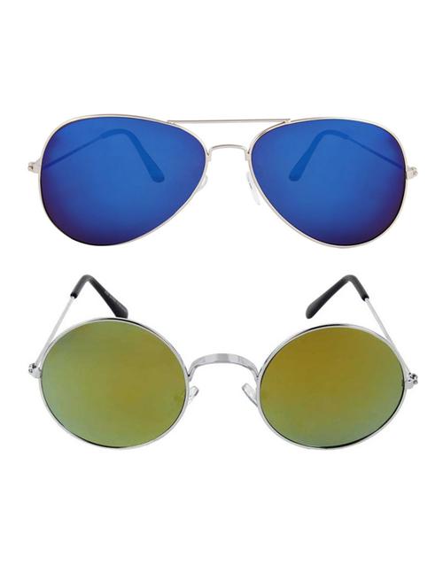 royalmede set of 2 aviator & round sunglasses - 16578144 - Very Small Image - 1
