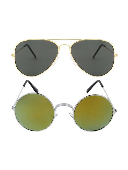 royalmede set of 2 aviator & round sunglasses - 16578200 - Very Small Image - 1