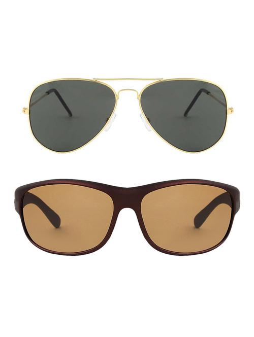 royalmede set of 2 aviator & wrap around sunglasses - 16578203 - Very Small Image - 1