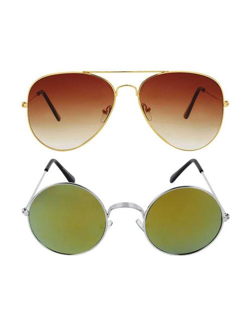 royalmede set of 2 aviator & round sunglasses - 16578227 - Very Small Image - 1