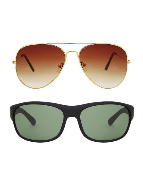 royalmede set of 2 aviator & wrap around sunglasses - 16578228 - Very Small Image - 1