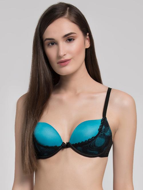 bow patch lace detail bra - 16578706 - Very Small Image - 1