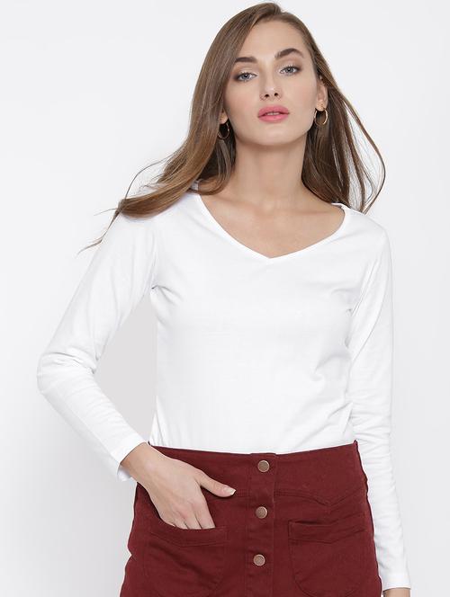 v-neck long sleeved tee - 16579121 - Very Small Image - 1