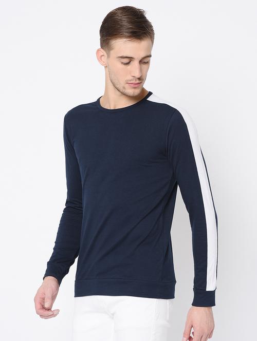 navy blue taped sweatshirt - 16579626 - Very Small Image - 1