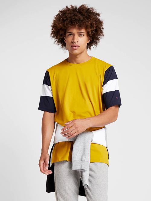yellow color block t-shirt - 16579630 - Very Small Image - 1