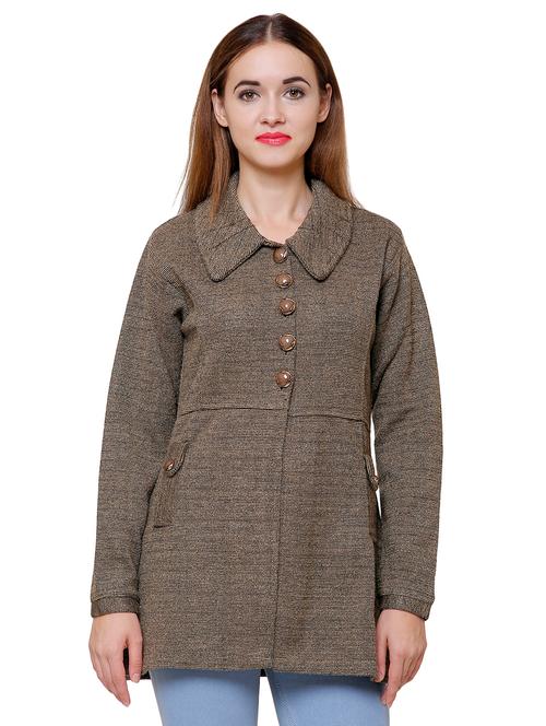 shirt neck pocket slit cardigan - 16581385 - Very Small Image - 1