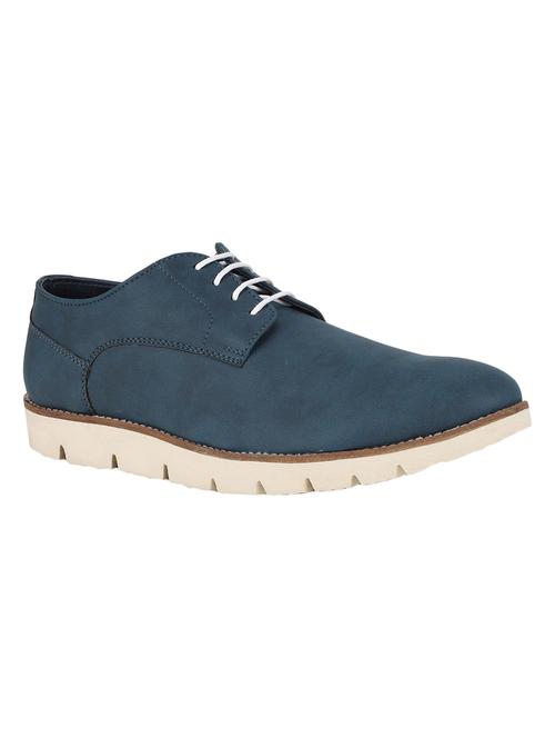 people blue leather lace up sneakers - 16584265 - Very Small Image - 1