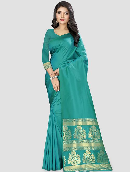 self-design kanjivaram saree with blouse - 16584573 - Very Small Image - 1