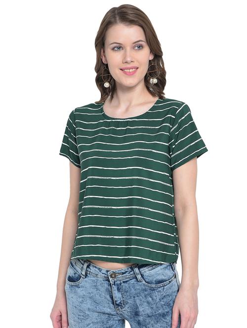 round neck striped top - 16584669 - Very Small Image - 1