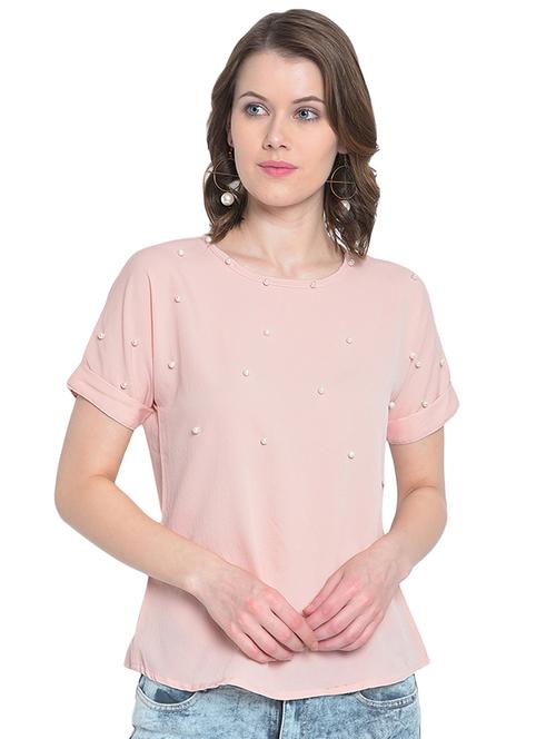 turn up sleeved embellished top - 16584707 - Very Small Image - 1