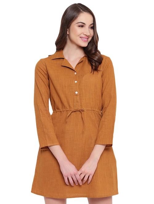 tie up drawstring a-line dress - 16584740 - Very Small Image - 1