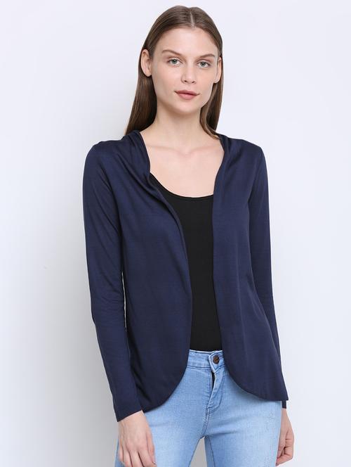 curved hem long sleeved shrug - 16584928 - Very Small Image - 1