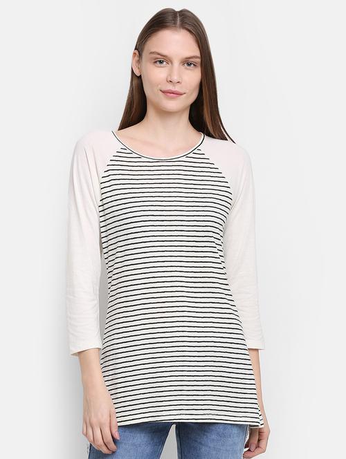 raglan sleeved striped tee - 16584946 - Very Small Image - 1
