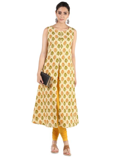 floral printed a-line kurta - 16586328 - Very Small Image - 1